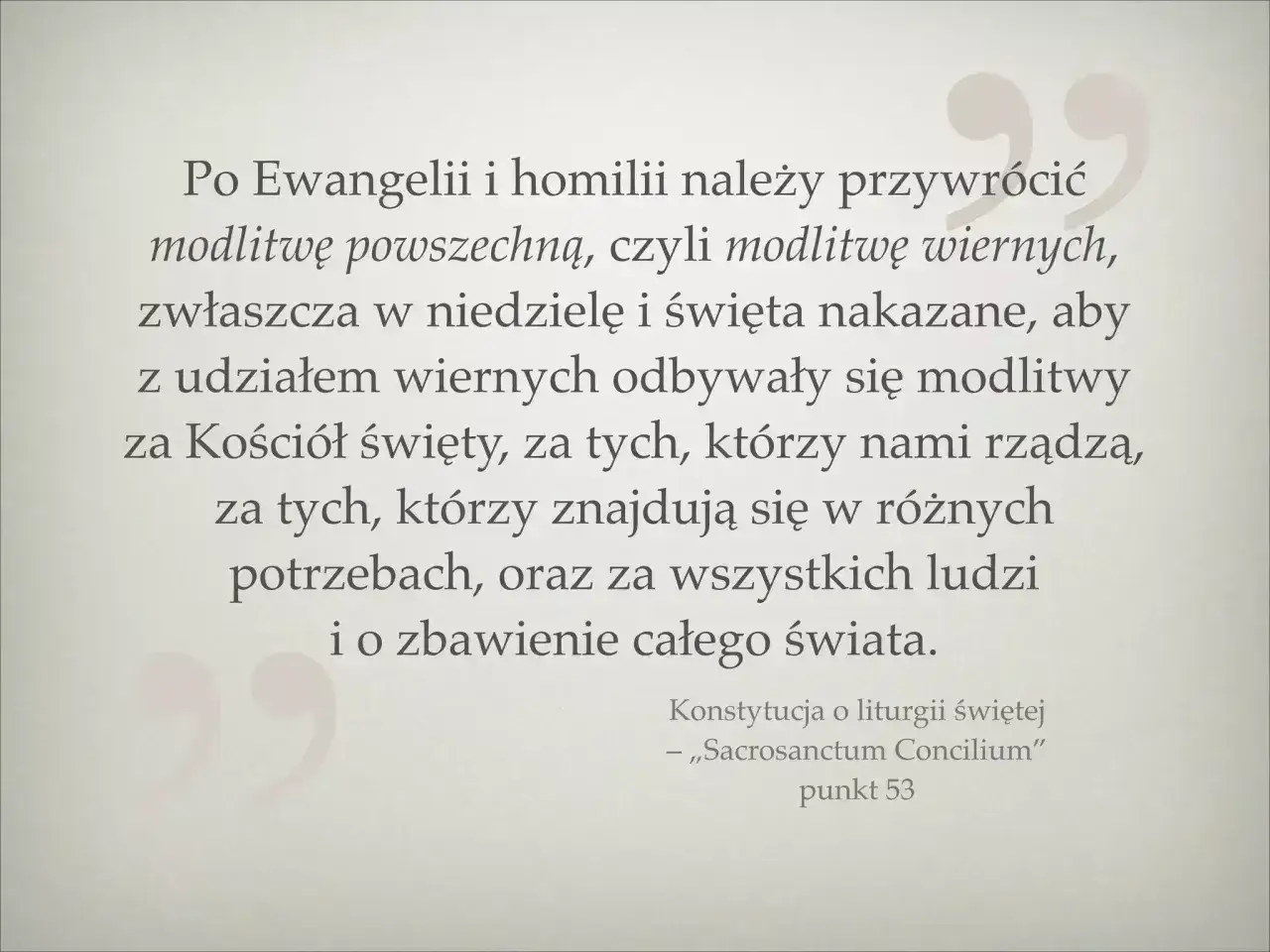 Modlitwa wiernych na ślub, cytat z